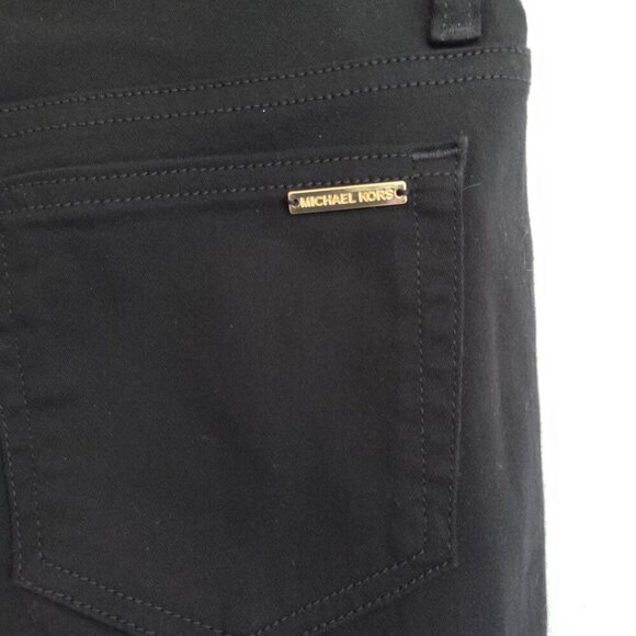 Ladies Petite SZ 8P Michael Kors Black Five-Pocket Denim Jeans - Picture 4 of 5